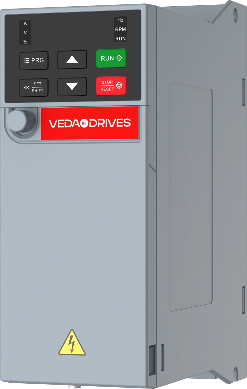 VEDA-in RD05 frequency converter, three-quarter view